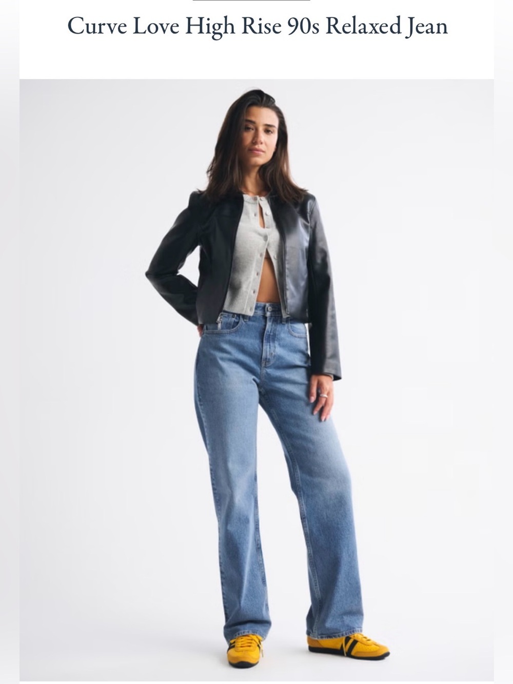 Abercrombie Curve Love High Rise 90s Relaxed Jean Size 26 Light Wash Wide Leg